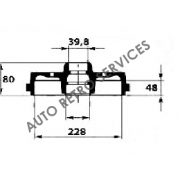 TAMBOURS DE FREINS  ALFA33 83-89  - ALFASUD/SPRINT 79-89