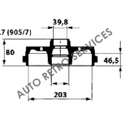 TAMBOURS DE FREINS  ALFA33 83-89  - ALFASUD/SPRINT 79-89