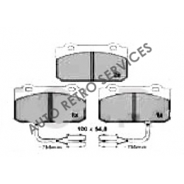 FRONT BRAKE PAD  WITHOUT WARNING UNIT  ALFA 33 83-86