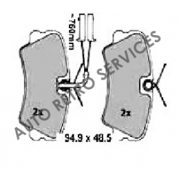 FRONT BRAKE PAD  WITH WARNING UNIT  ALFA 33 83-89