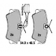 FRONT BRAKE PAD  WITH WARNING UNIT  ALFA 33 83-89