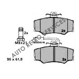 FRONT BRAKE PAD  WITH WARNING UNIT  ALFA 33 88-89