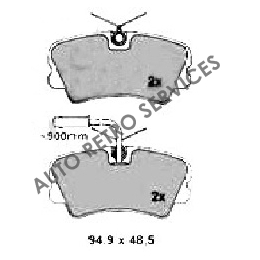 FRONT BRAKE PAD  WITH WARNING UNIT  ALFA 33 1989