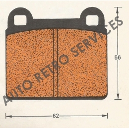 JEU DE  PLAQUETTES DE FREIN AVANT POUR ETRIER ATE  POUR  TI ET RANCHO SIMCA 1100 