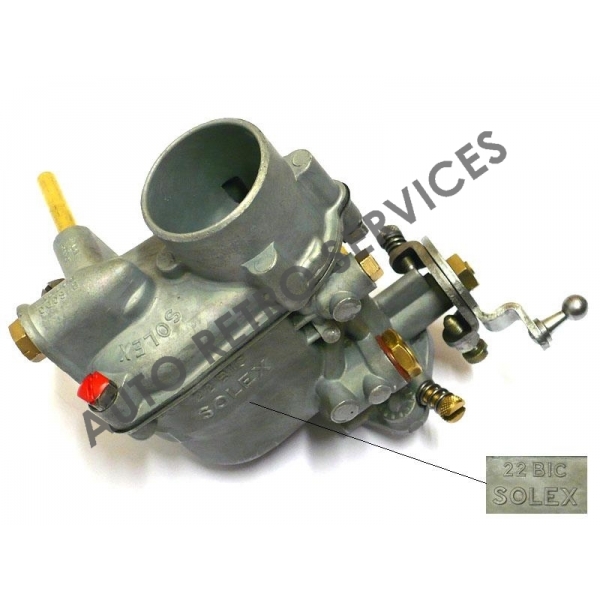 CARBURATOR SOLEX 22 BIC Auto Retro Services Ile de France