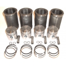 JEU CHEMISES / PISTONS / SEGMENT RENAULT R4 845 CM3 EMBASE CUIVRE