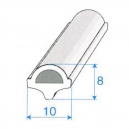 WINDSHIELD AND REAR WINDOW WEATHERSTRIP PLASTIC CHROMED KEY SOD BY METER 