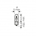 BULB LAMP 12V 1.2W - T5