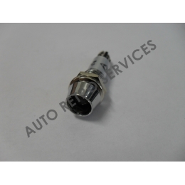 WHITE LED INDICATOR 12/24 VOLTS CHROMED