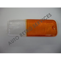 LEFT FRONT LIGHT LENSE ORANGE / WHITE FIAT 128 COUPE