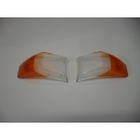 PAIR OF FRONT LIGHT LENS ORANGE / WHITE - MASERATI QUATTROPORTE / SEBRING