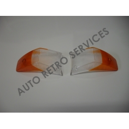 PAIR OF FRONT LIGHT LENS ORANGE / WHITE - MASERATI QUATTROPORTE / SEBRING