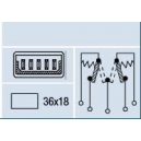 INTERRUPTEUR DE LEVE VITRE NOIR PEUGEOT 504 - 604 RENAULT R5 R15 R16 R17 R18 FUEGO SIMCA 1307 1308 1510  HORIZON SAMBA  SOLARA