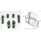 6 SET  DOOR WINDOW GUIDE PLUGS - FIAT 850