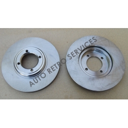 PAIR OF FRONT BRAKE DISK VENTILED - PEUGEOT 504 - 505 - 604 - TALBOT TAGORA