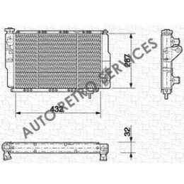 COOLING RADIATOR MOTOR - RENAULT R5 ALPINE