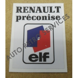 AUTOCOLLANT RENAULT - RENAULT PRECONISE ELF