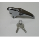 CHROME REAR HOOD HANDLE WITH KEYS - RENAULT 4CV - DAUPHINE - ONDINE