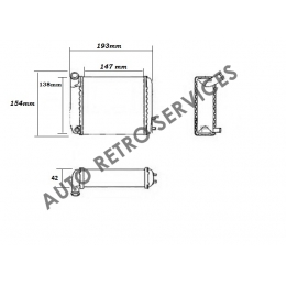 HEATING RADIATOR - RENAULT R4